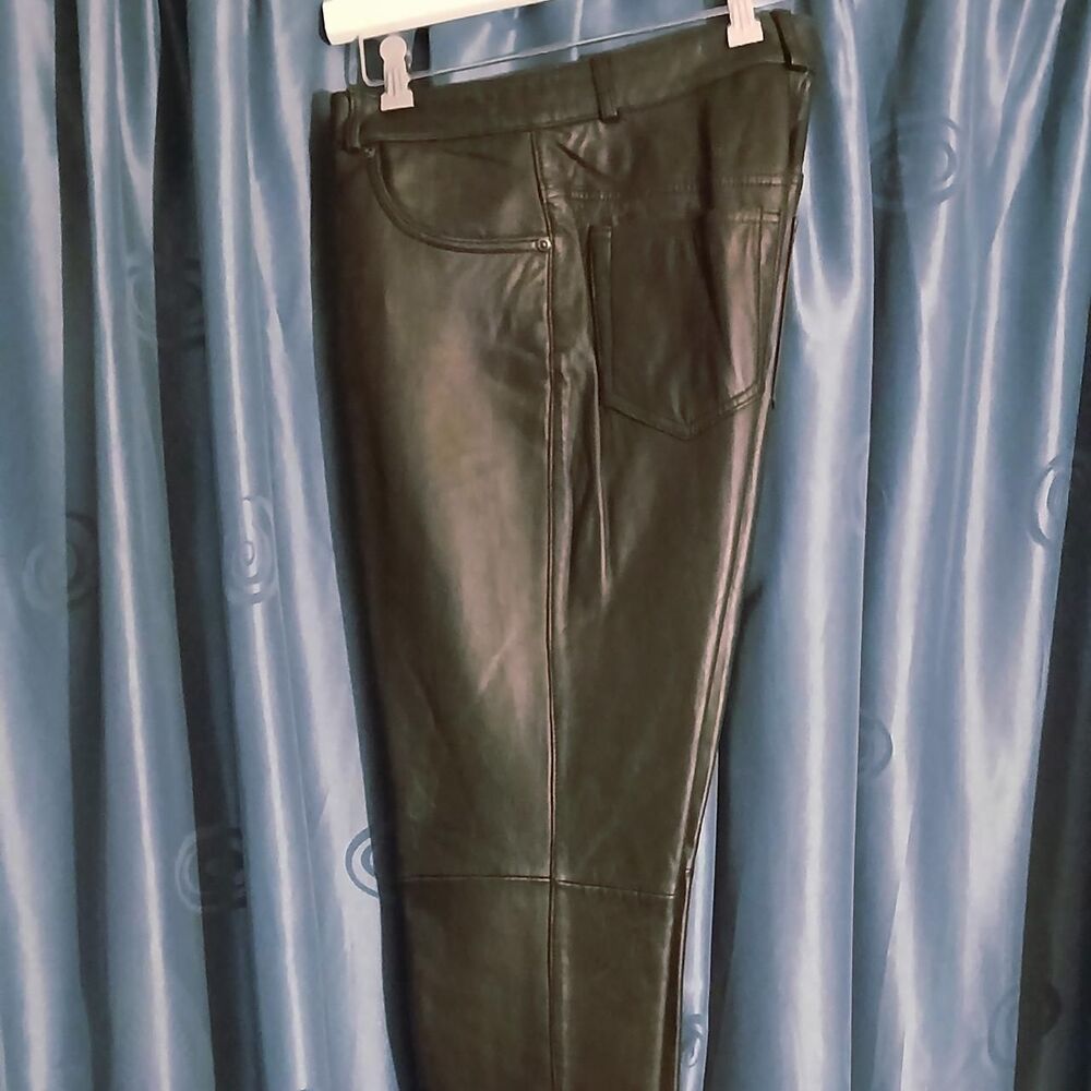 Vintage 'Siena Studio' Black Leather Pants Sz 10